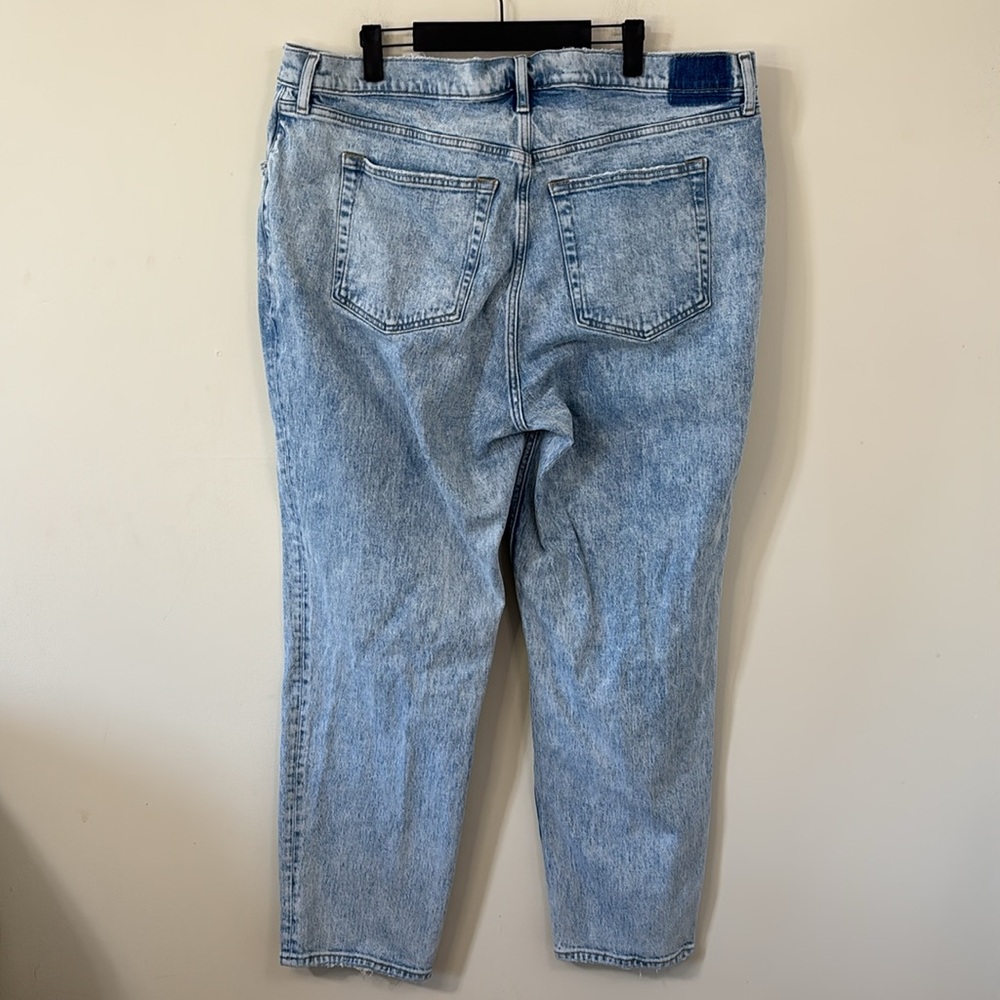 Abercrombie & Fitch The 90s Straight Ultra High Rise Denim Jeans Size 20 SHORT - Picture 6 of 10